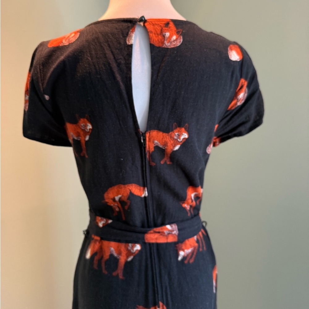 Modcloth Black Jumpsuit with Fox Pattern - Picture 3 of 6